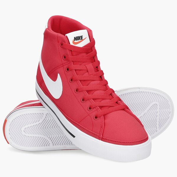 Buty sportowe męskie NIKE COURT LEGACY MID CANVAS dd0162-600 kolor czerwony