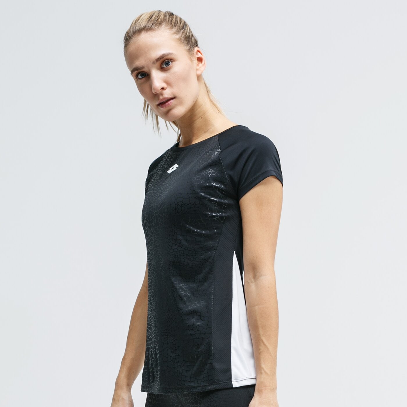 Koszulka damska LOTTO T-SHIRT VABENE W III PRT3 PL 214257-1cl kolor czarny