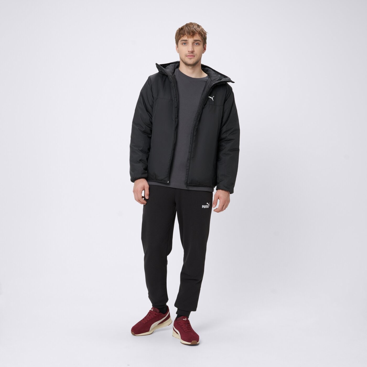 Koszulka męska PUMA T-SHIRT ESS SMALL NO. 1 LOGO 68253544 kolor szary