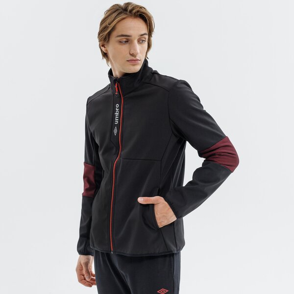 Kurtka zimowa męska UMBRO KURTKA SOFTSHELL REGIS ul321kum17001 kolor czarny