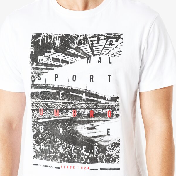 Koszulka męska UMBRO T-SHIRT SS HEADER ul38tsm55002 kolor biały
