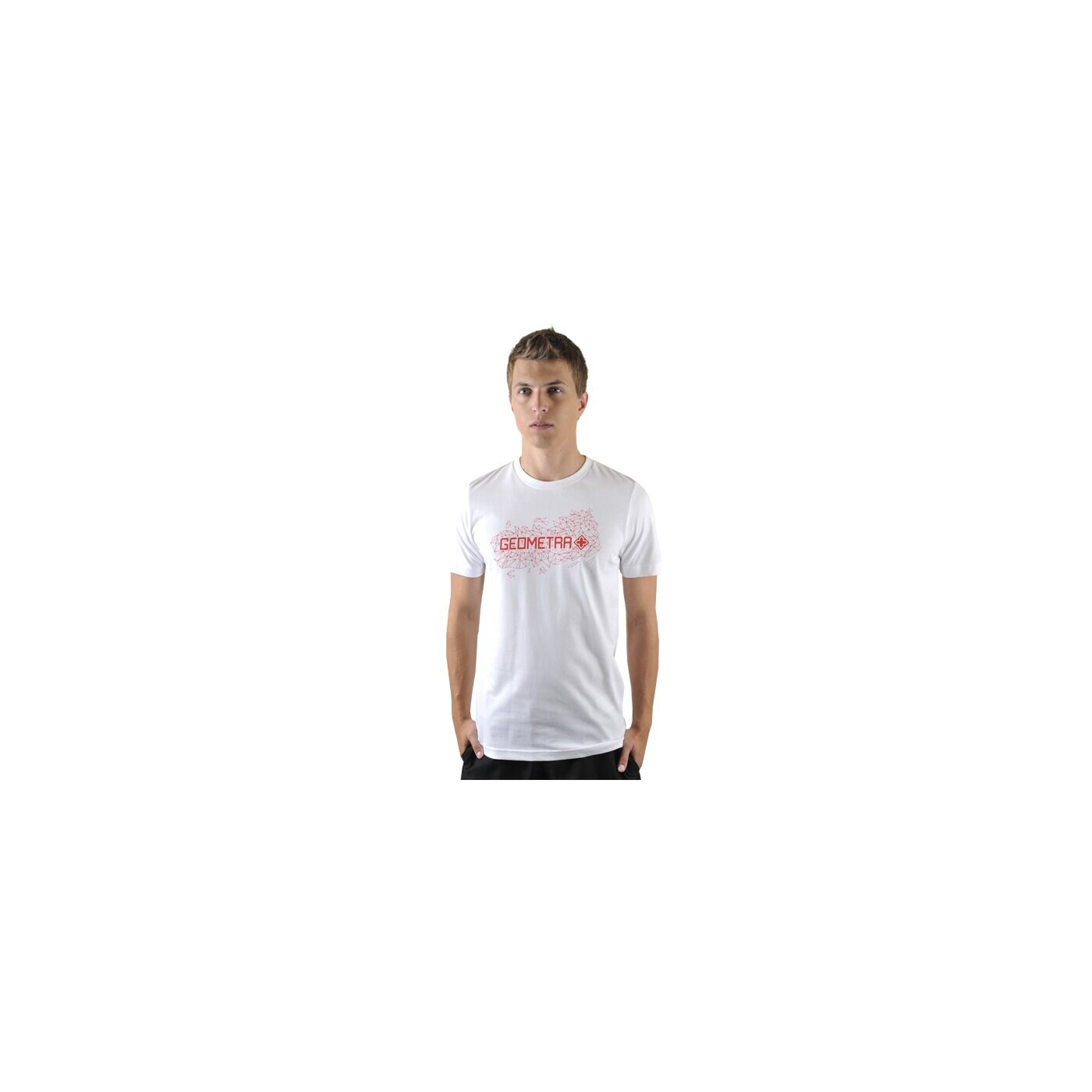 Koszulka męska UMBRO T-SHIRT GEOMETRA GRAPHIC CVC TEE 60799uzoc kolor biały