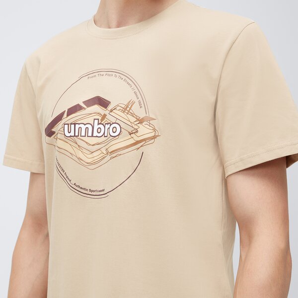 Koszulka męska UMBRO T-SHIRT STONEW ul323tsm15002 kolor beżowy