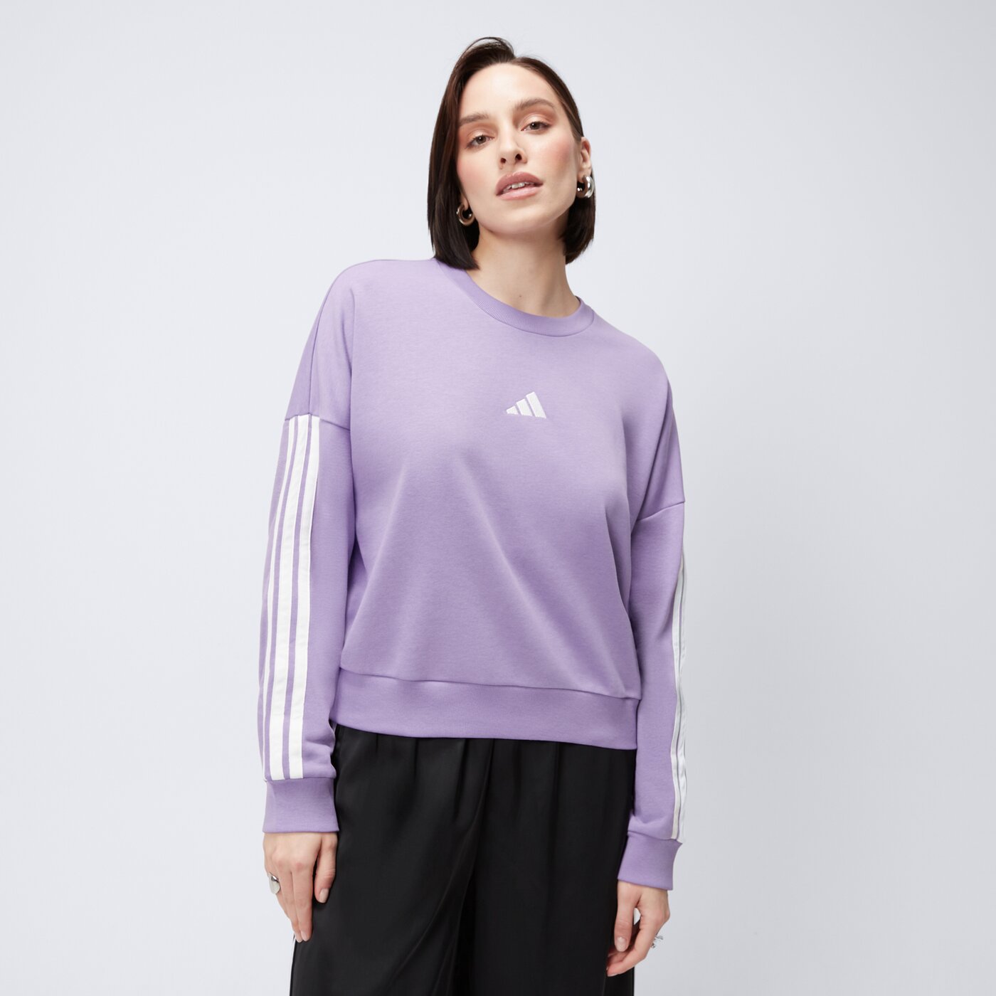 Bluza damska ADIDAS BLUZA W 3S FT SWT jd5291 kolor fioletowy