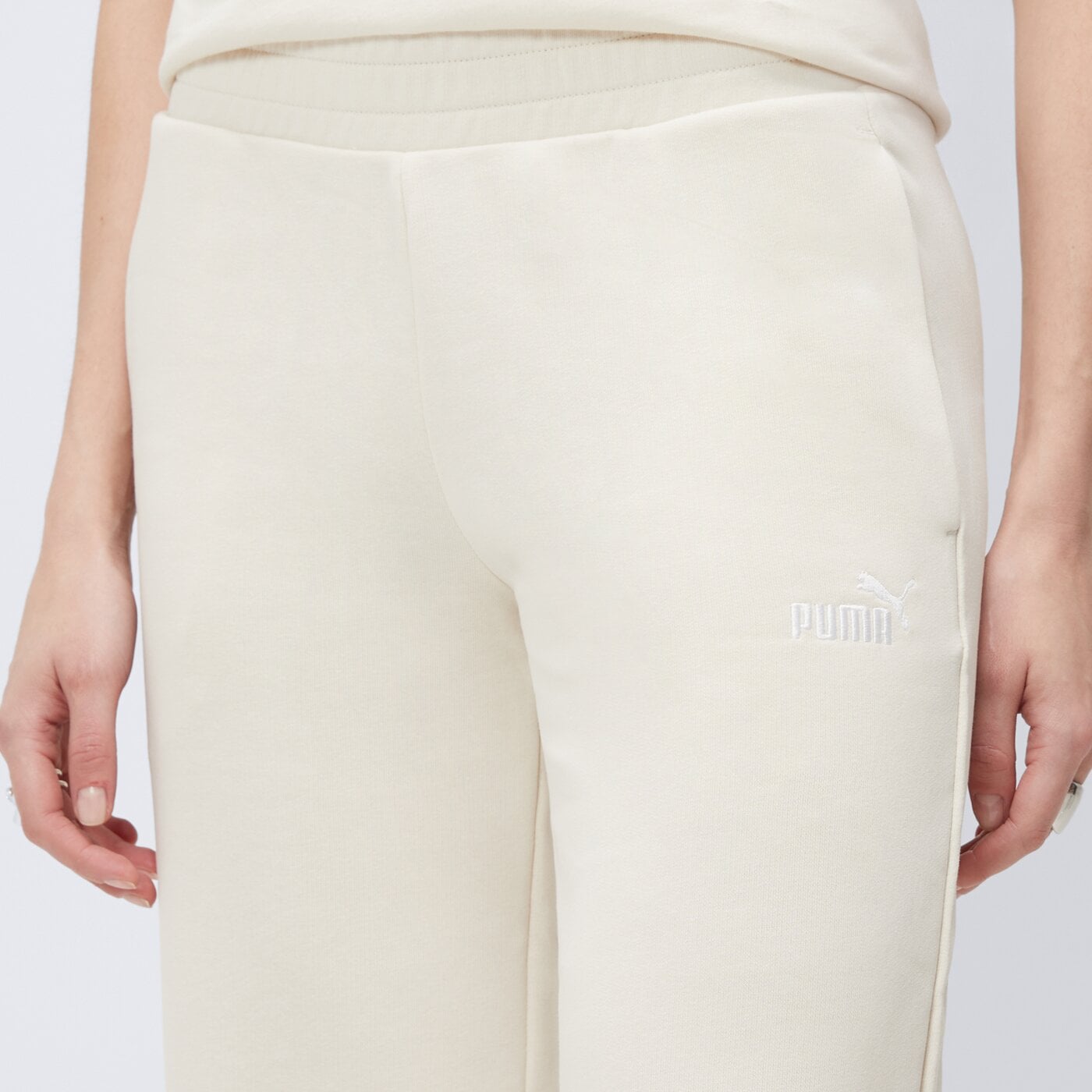 Spodnie dresowe damskie PUMA SPODNIE ESS SMALL NO. 1 FT 684979 87 kolor beżowy