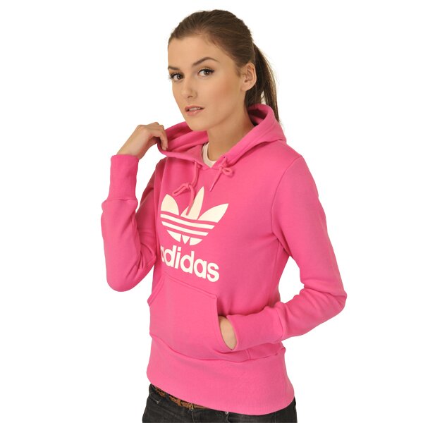 Bluza damska ADIDAS BLUZA   TREFOIL HOODIE v31582 kolor różowy