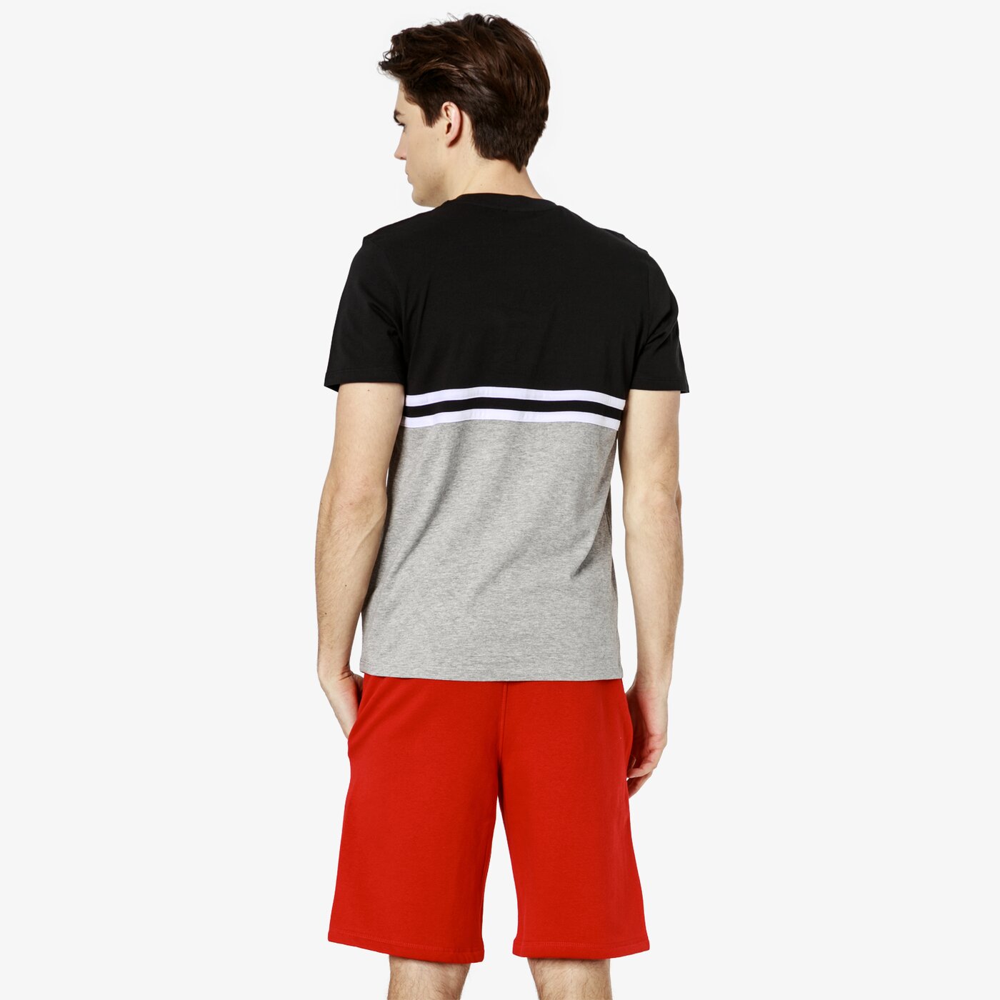 Koszulka męska UMBRO T-SHIRT SS BLOCK STRIPE 65404u-hf7 kolor szary