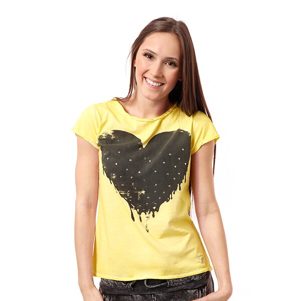 Koszulka damska CONFRONT  T-SHIRT AGNES cf14tsd09002 kolor żółty