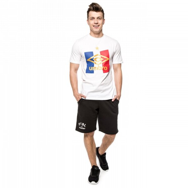 Koszulka męska UMBRO T-SHIRT FLAG FRANCE 64182u002 kolor biały