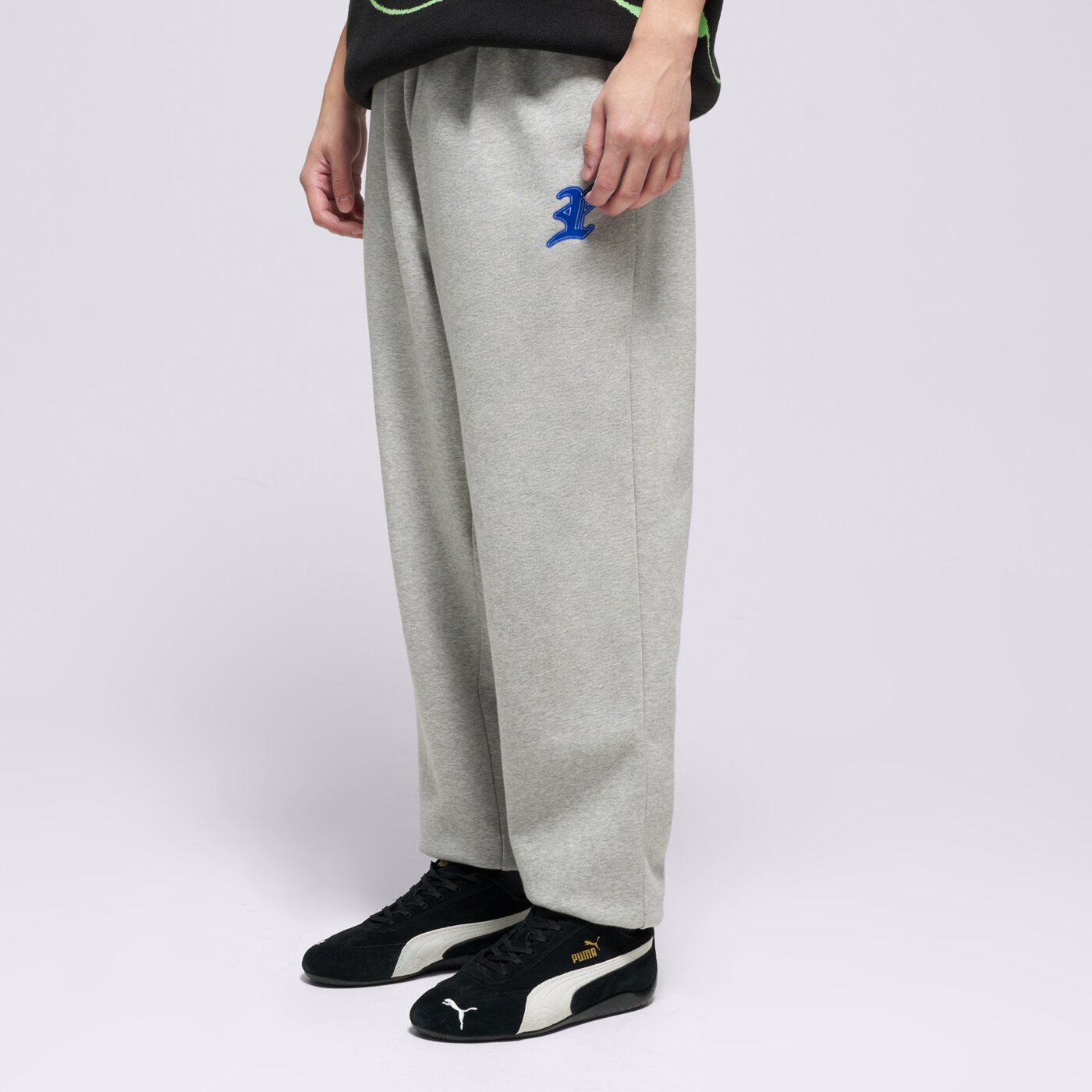 Spodnie dresowe męskie PROSTO SPODNIE SWEATPANTS GHOTIC P GRAY kl252mpan4091 kolor szary