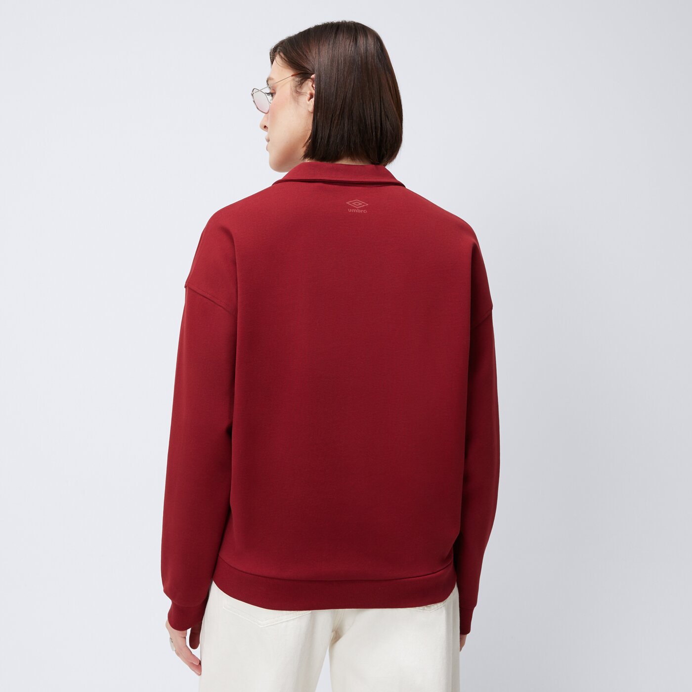 Bluza damska UMBRO BLUZA ROZPINANA Z KAPTUREM COLLAGE ul125bld04001 kolor bordowy