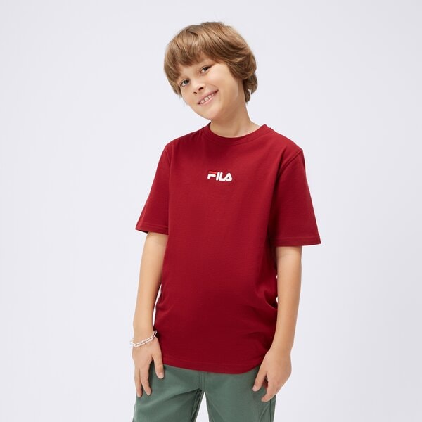 Koszulka dziecięca FILA T-SHIRT SS CAIDEN ss23spb056337 kolor bordowy