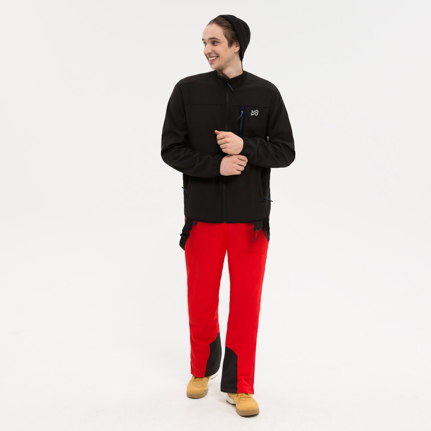 Kurtka zimowa męska UP8 KURTKA SOFTSHELL JACKY up322kum01001 kolor czarny