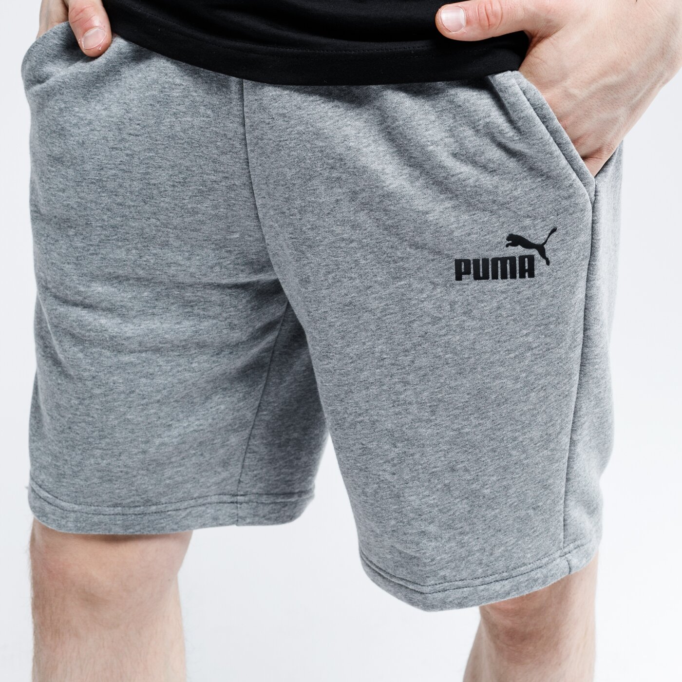 Spodenki męskie PUMA SZORTY ESS SWEAT 10" TR 851769 03 kolor szary