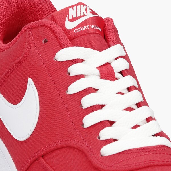 Buty sportowe męskie NIKE COURT VISION LOW CANVAS db7779-600 kolor czerwony