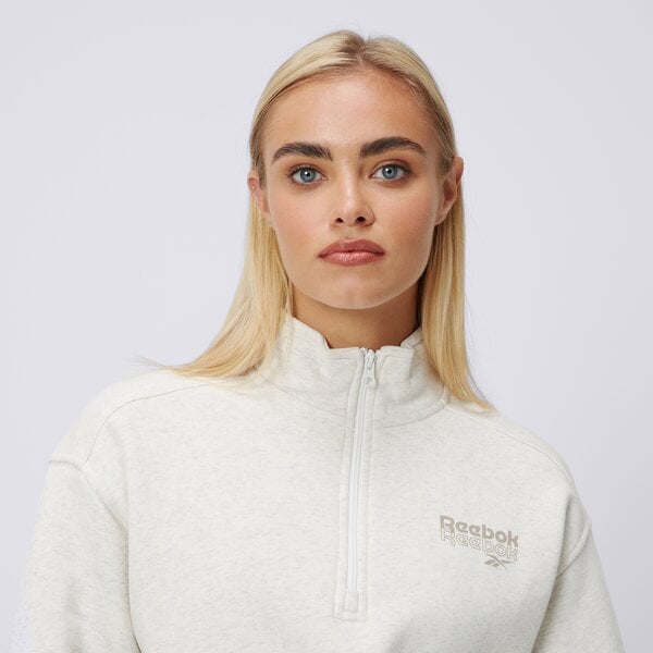 Bluza damska REEBOK BLUZA ROZPINANA RIE 1/4 ZIP 100075402 kolor beżowy