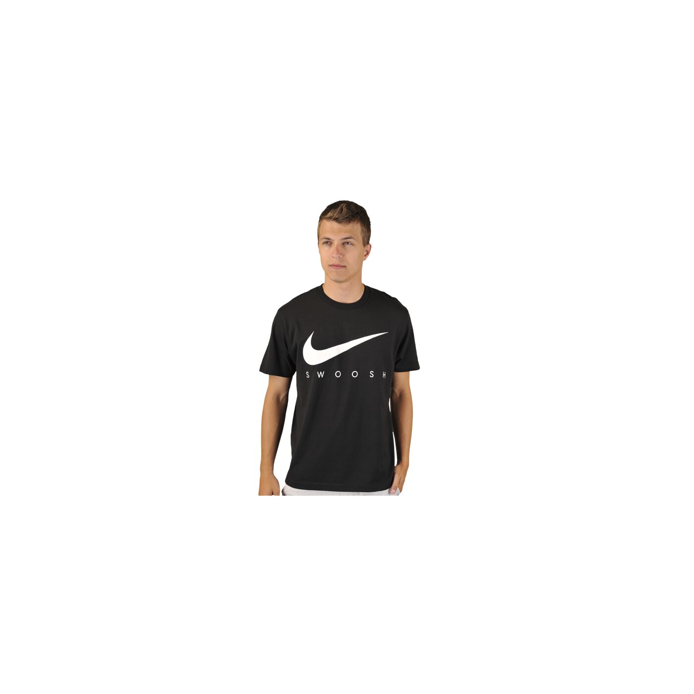 Koszulka męska NIKE T-SHIRT BIG SWOOSH BLACK 429671010 kolor czarny