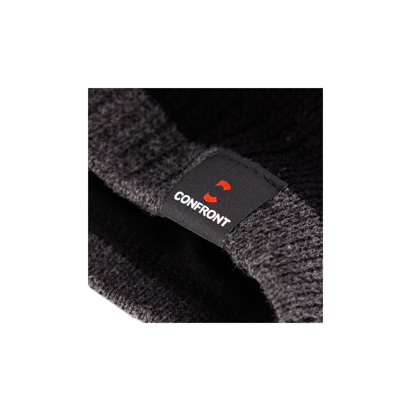 Czapka zimowa męska CONFRONT CZAPKA Z CLASSIC  BEANIE BLACK/GREY cf33cam05 kolor czarny