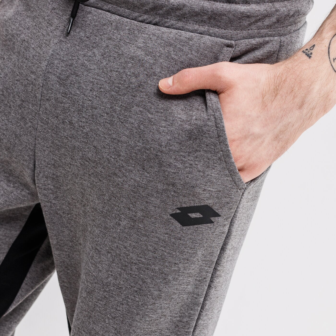 Spodnie dresowe męskie LOTTO SPODNIE DINAMICO III CUFF MEL CO 214295-1co kolor szary