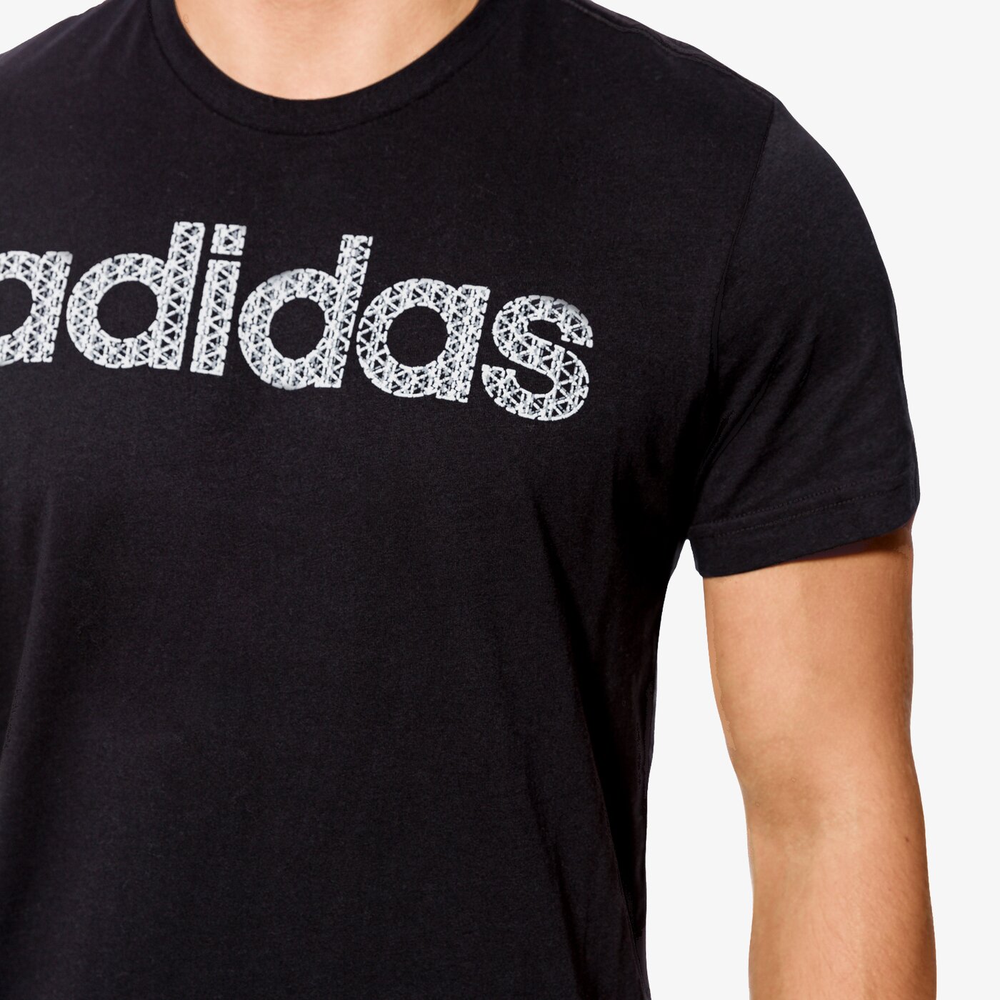 Koszulka męska ADIDAS T-SHIRT LINEAR KNITTED cd9266 kolor czarny