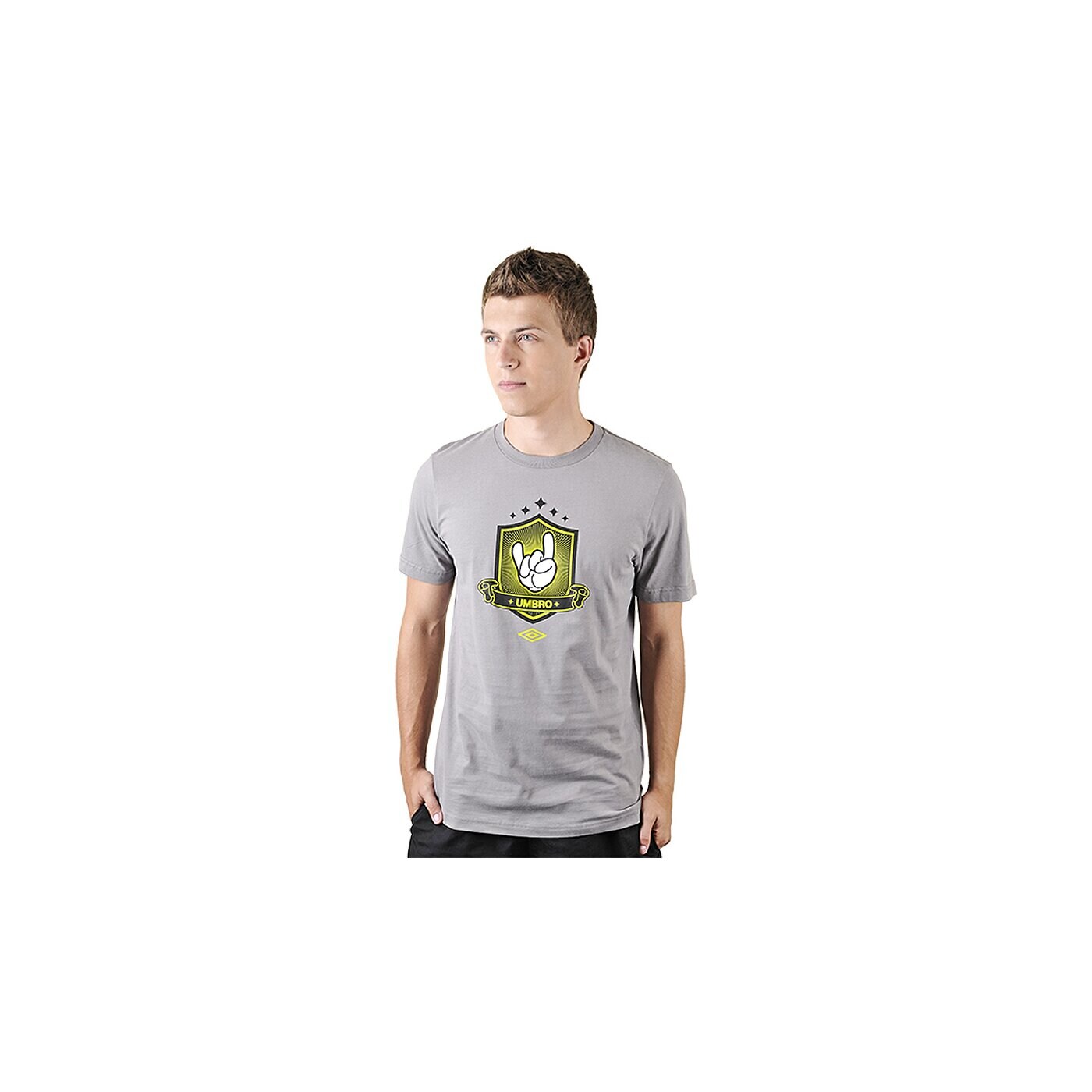 Koszulka męska UMBRO T-SHIRT SHIELD GRAPHIC TEE 60962uccp kolor szary