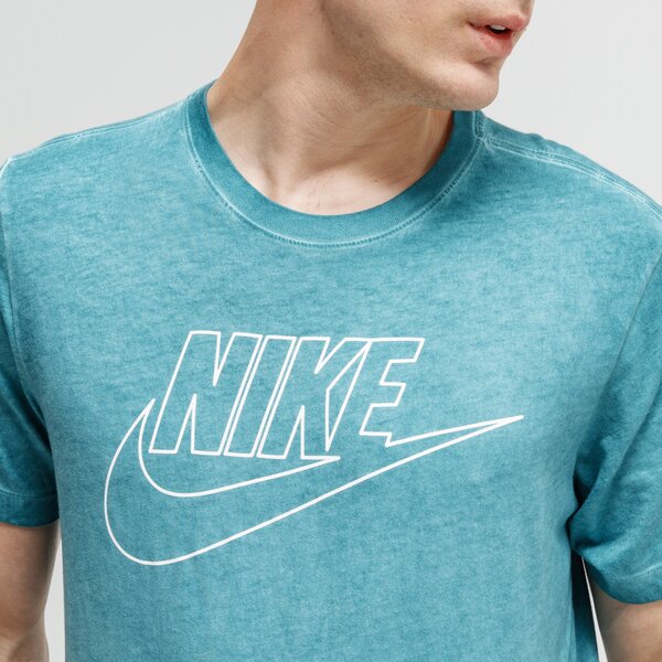 Koszulka męska NIKE T-SHIRT SS M NSW DYE/WASH HBR dd2709-393 kolor niebieski