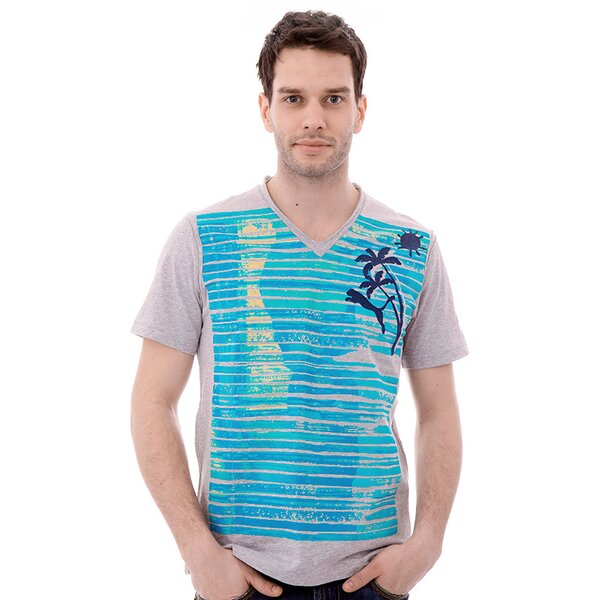 Koszulka męska PUMA T-SHIRT JAMAICA ART TEE 56013902 kolor szary