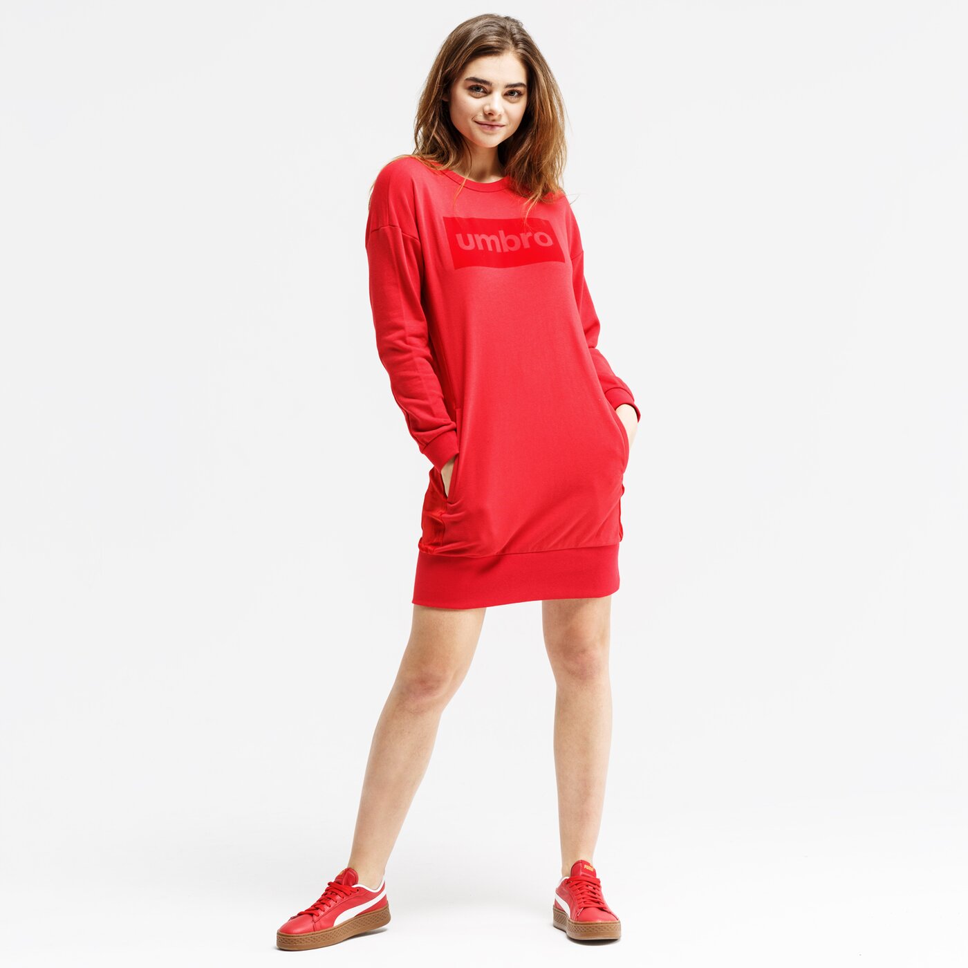 Sukienka damska UMBRO SUKIENKA FLORID ul19sud05001 kolor czerwony