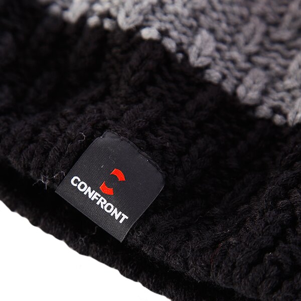 Czapka zimowa damska CONFRONT CZAPKA Z STRIPED POMPOM BEANIE cf33cad05 kolor multicolor