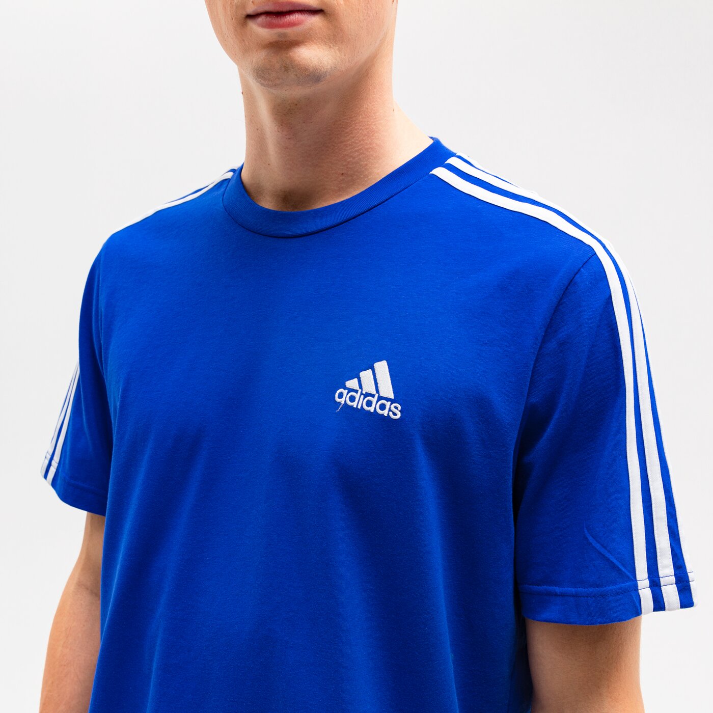 Koszulka męska ADIDAS T-SHIRT SS M 3S SJ T h12177 kolor niebieski
