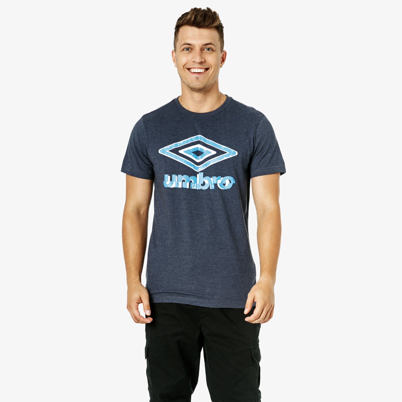 Koszulka męska UMBRO T-SHIRT SS POWERFUL ul38tsm40002 kolor granatowy