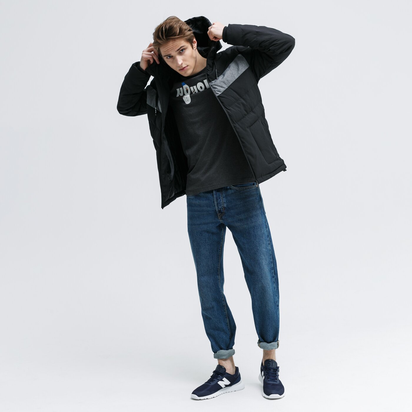 Kurtka zimowa męska LOTTO KURTKA ZIMOWA FALCO lo39kum13002 kolor czarny