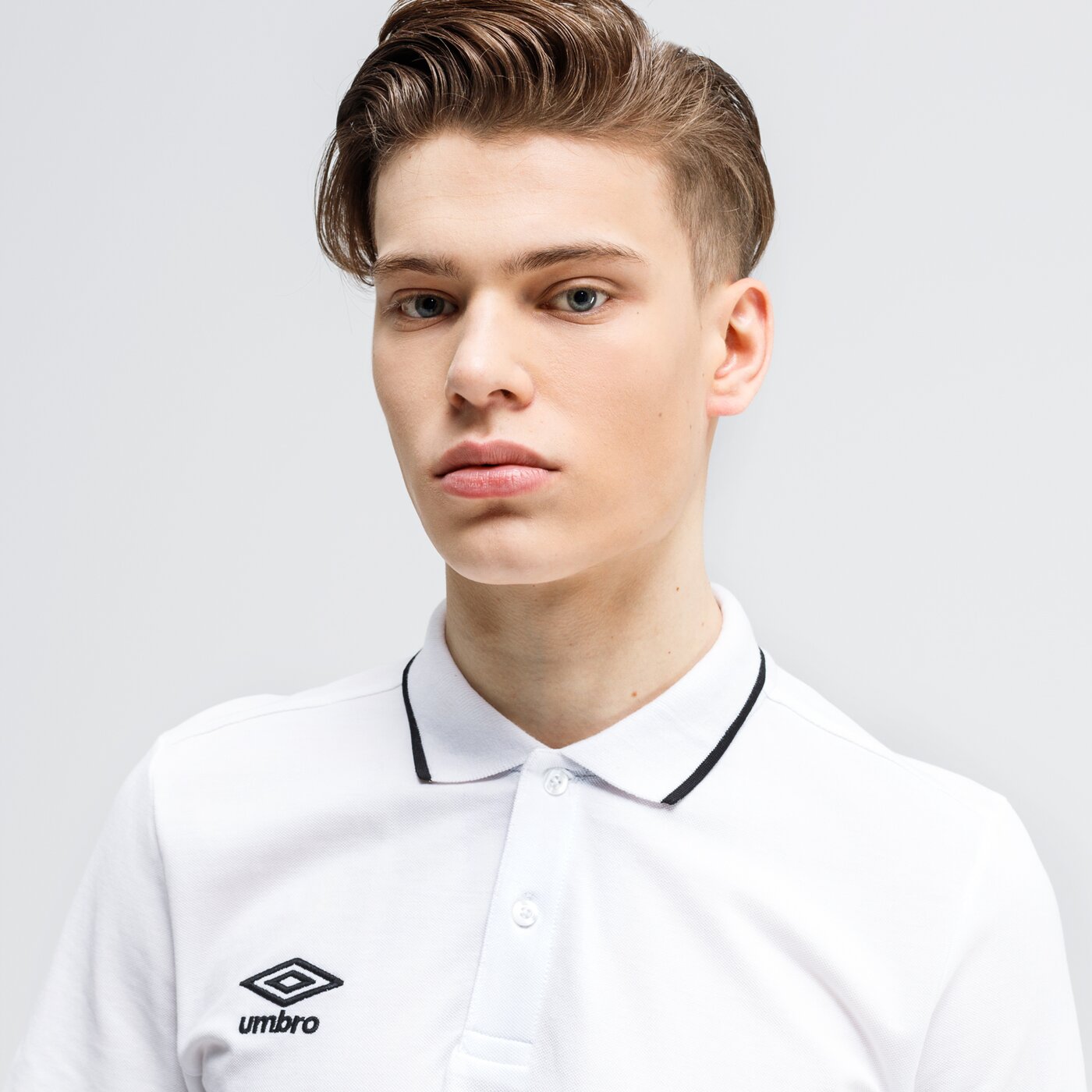 Koszulka polo męska UMBRO POLO FW PIQUE POLO 65703u-13v kolor biały