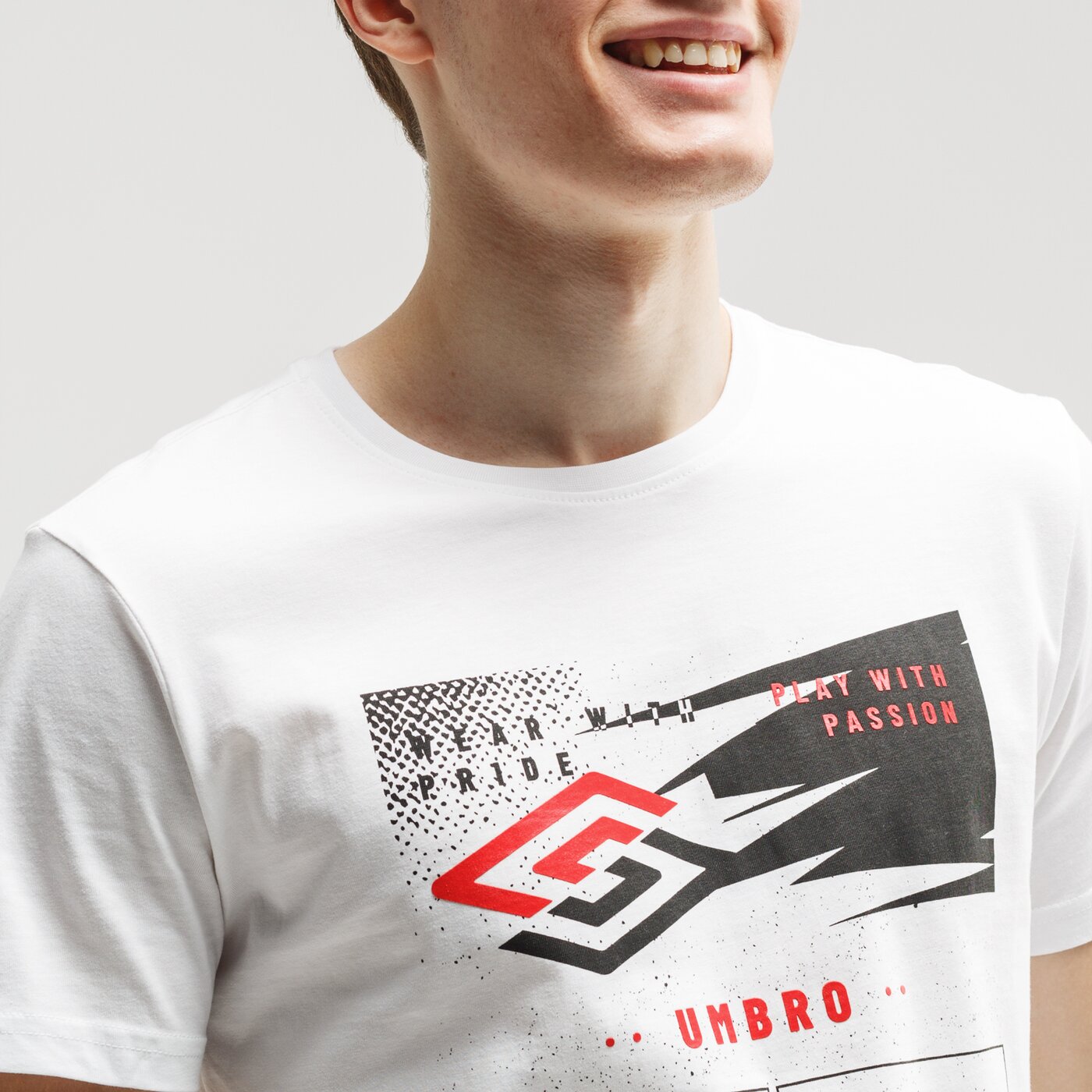 Koszulka męska UMBRO T-SHIRT LOOB ul120tsm27001 kolor biały