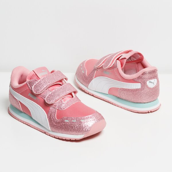 Buty dziecięce PUMA CABANA RACER GLITZ V INF 37098609 kolor różowy