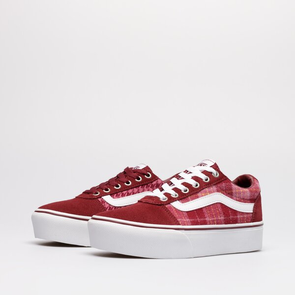 Buty sportowe damskie VANS WM WARD PLATFORM vn0a3tlcprt1 kolor bordowy