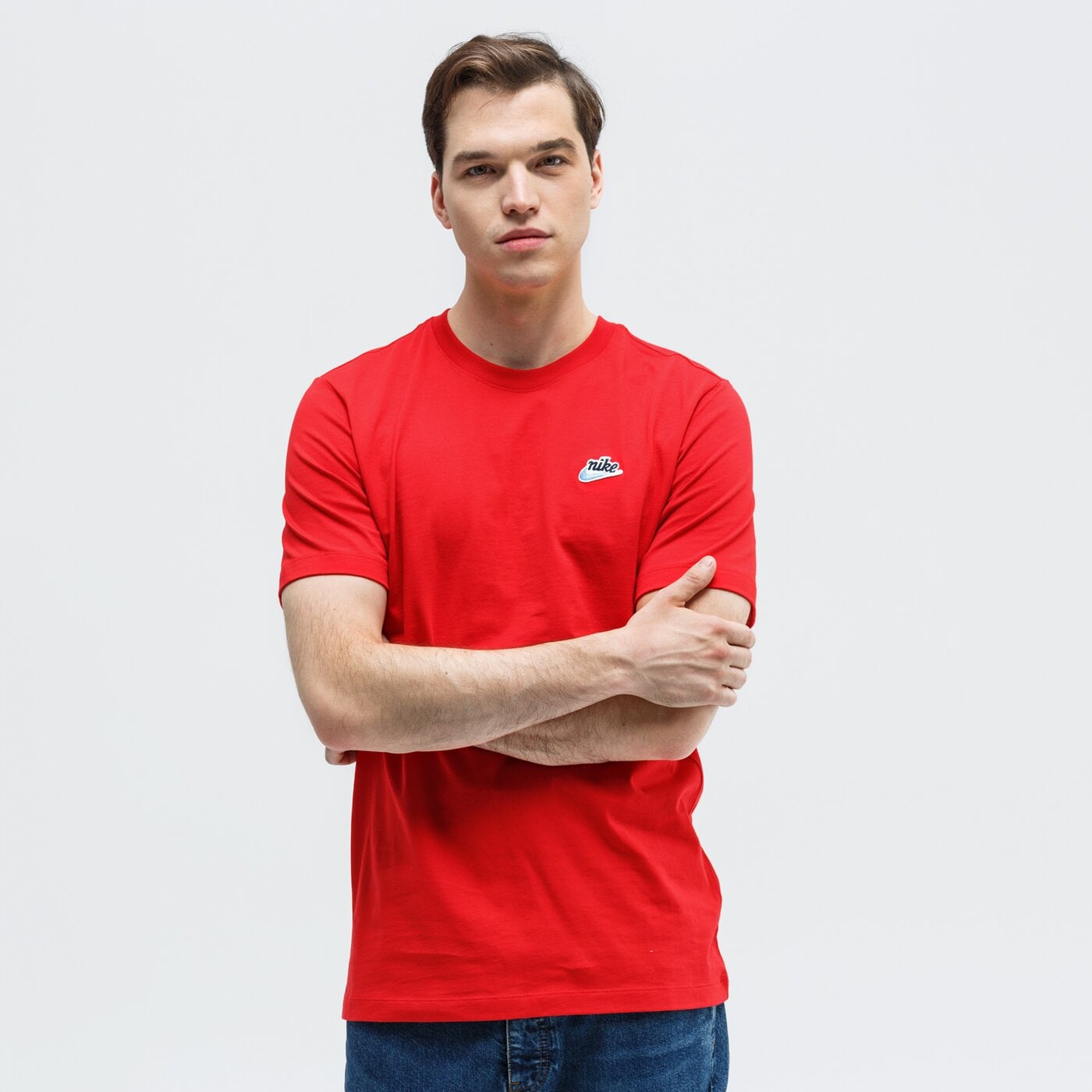 Koszulka męska NIKE T-SHIRT SS M NSW HERITAGE + bv7882-657 kolor czerwony