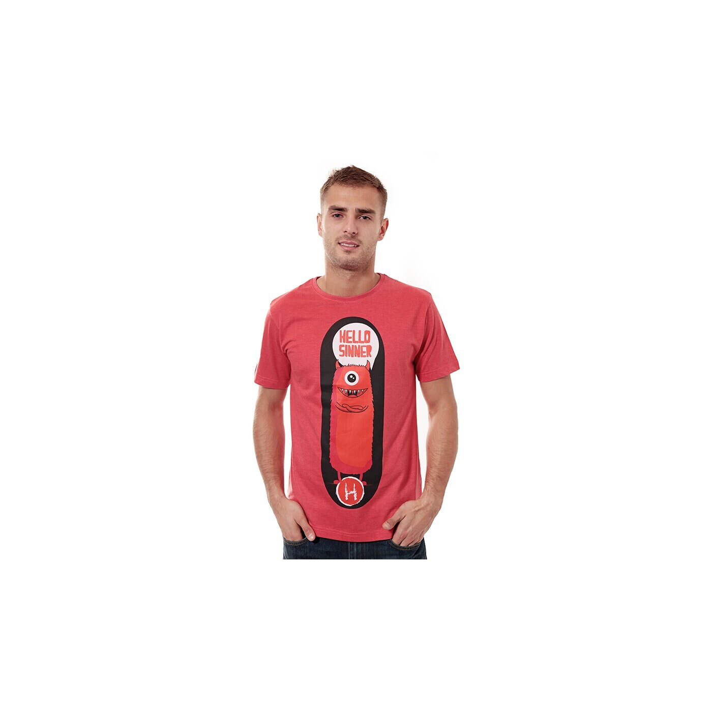 Koszulka męska CONFRONT T-SHIRT FILUTTO cf14tsmpr024 kolor czerwony