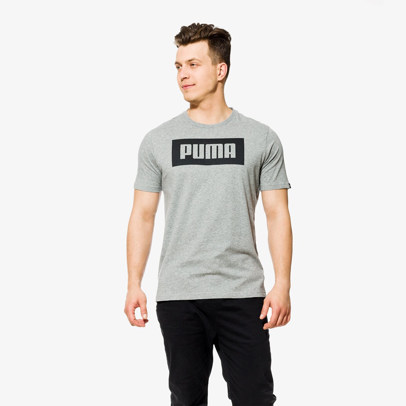 Koszulka męska PUMA T-SHIRT SS REBEL BASIC 85055403 kolor szary