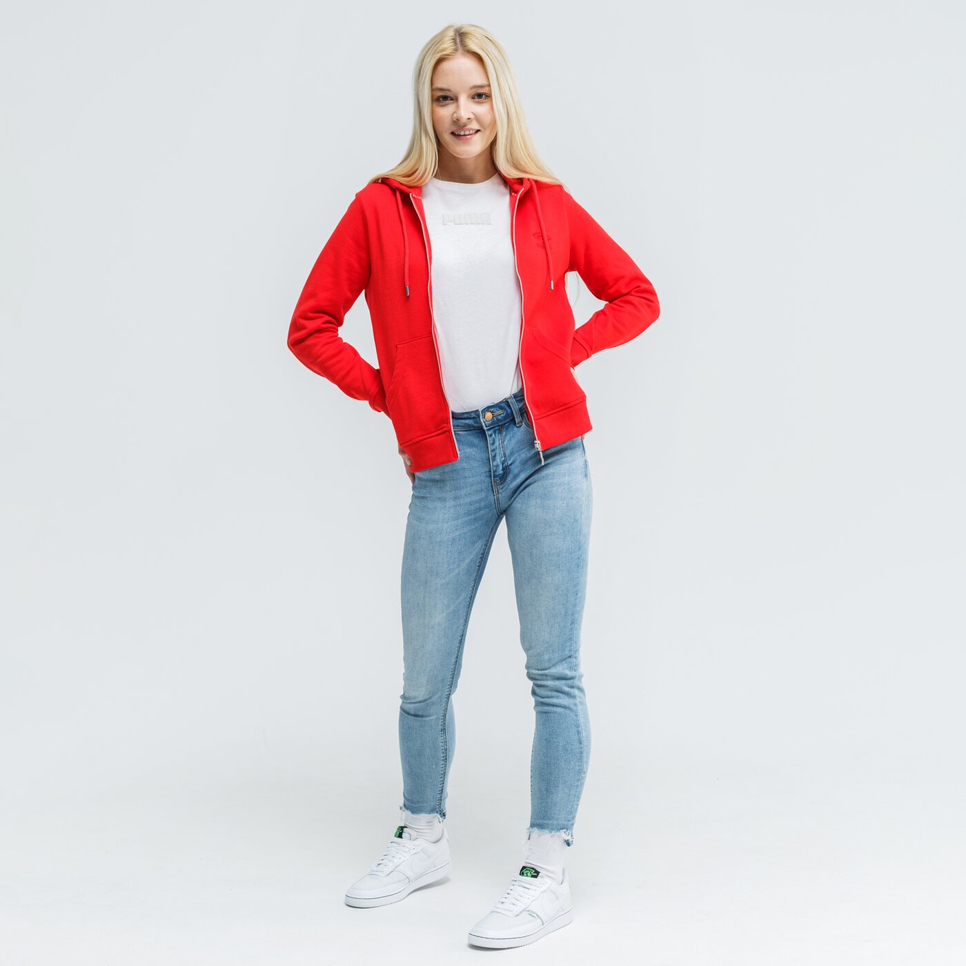 Bluza damska UMBRO BLUZA ROZPINANA Z KAPTUREM OTAMA ul320bld22002 kolor czerwony