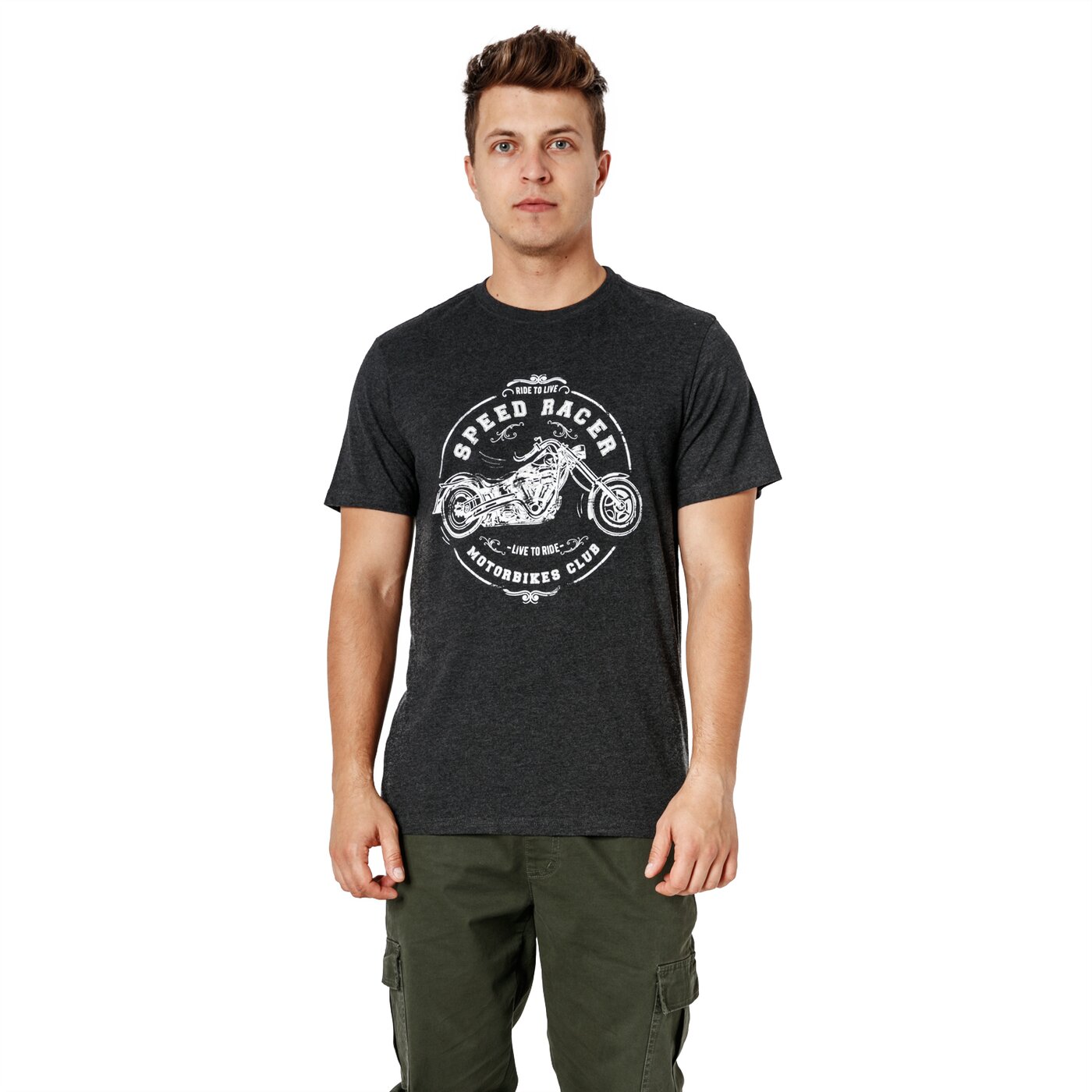 Koszulka męska LOTTO T-SHIRT SS ENGINE lo38tsm37001 kolor szary