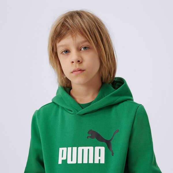 Bluza dziecięca PUMA BLUZA Z KAPTUREM ESS+ 2 COL BIG LOGO FL B 586987 76 kolor zielony