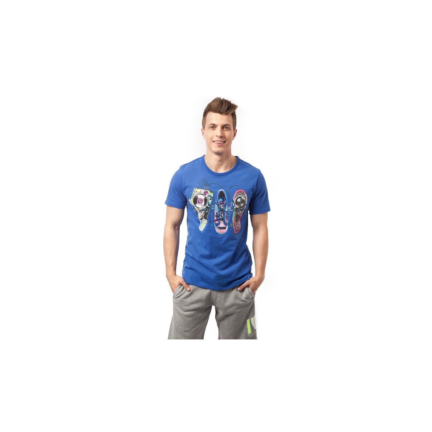 Koszulka męska NIKE T-SHIRT THE RHYTHM HIT'EM 799041493 kolor niebieski