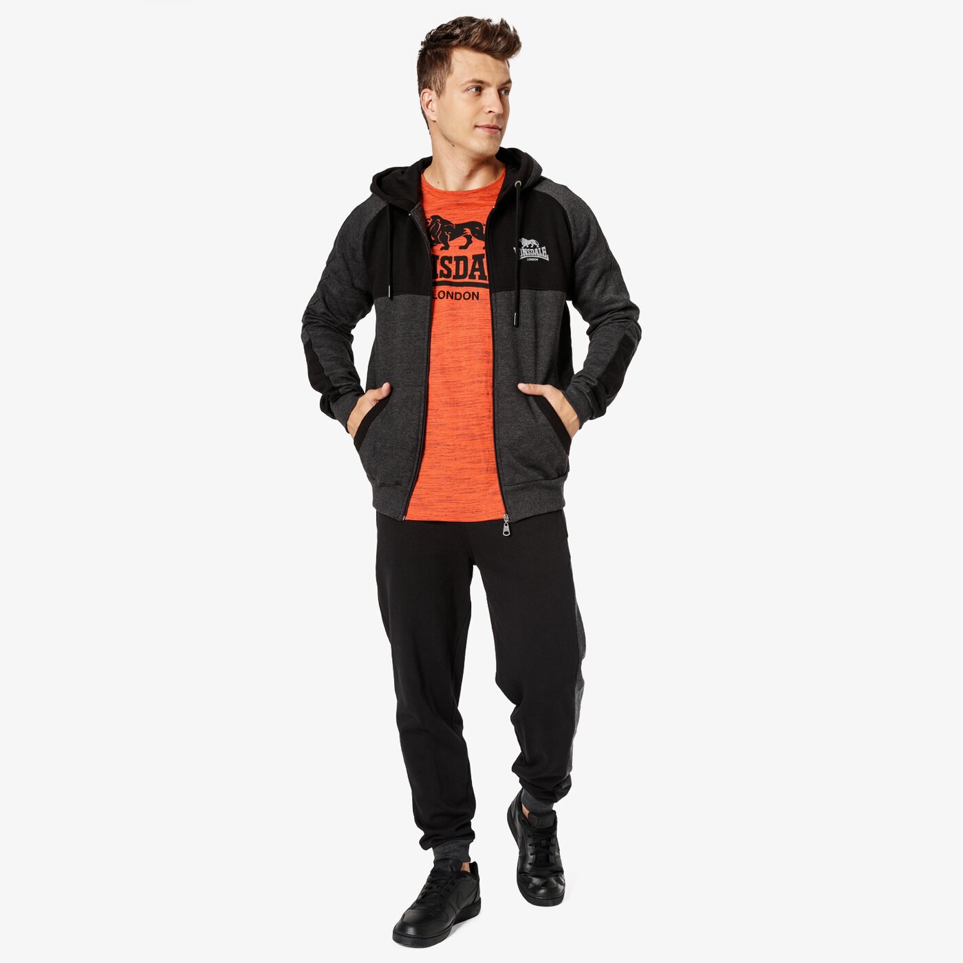 Spodnie dresowe męskie LOTTO SPODNIE DEIMOS lo38spm08002 kolor czarny