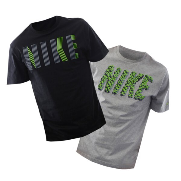 Koszulka męska NIKE T-SHIRT HS MENS GRAPHIC DOUBLE PACK #473380063 kolor multicolor
