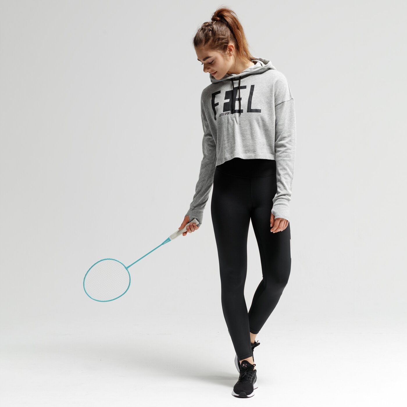 Bluza damska LOTTO BLUZA FEEL-FIT II SWEAT MEL HD CO W 210522-1cw kolor szary