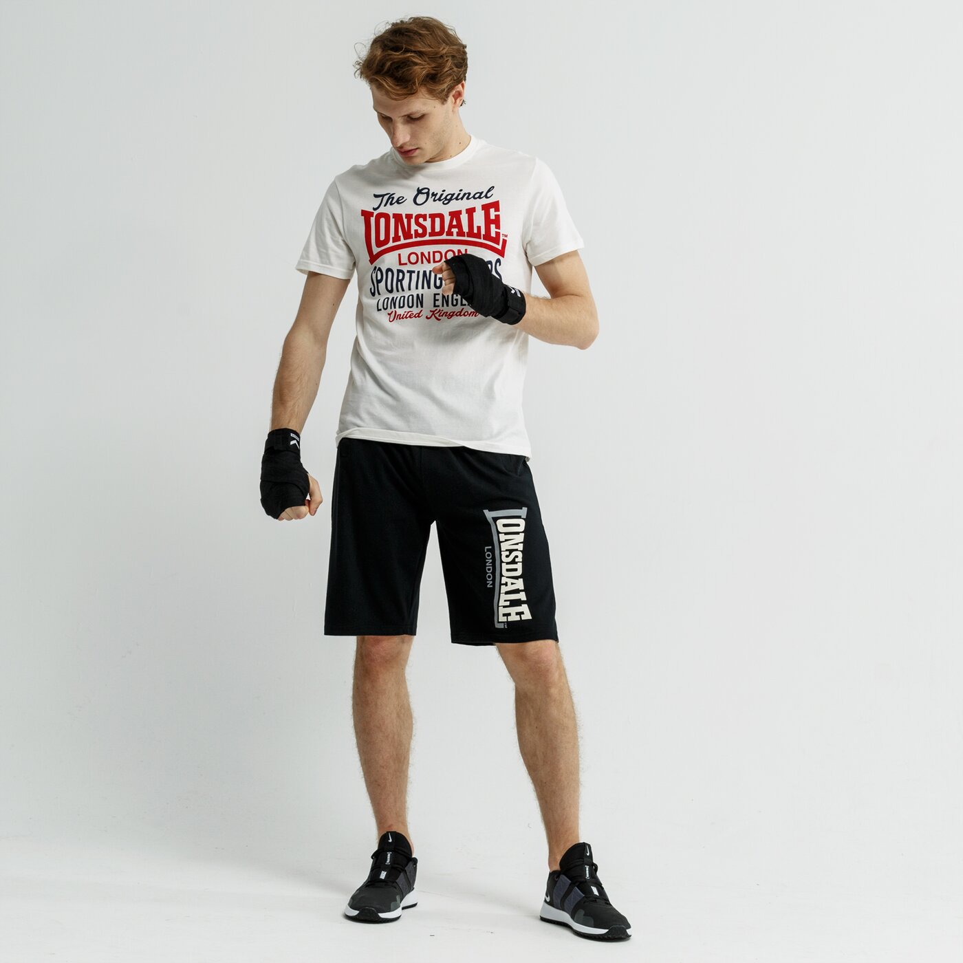 Koszulka męska LONSDALE T-SHIRT SS USBORNE 1139177507 kolor biały