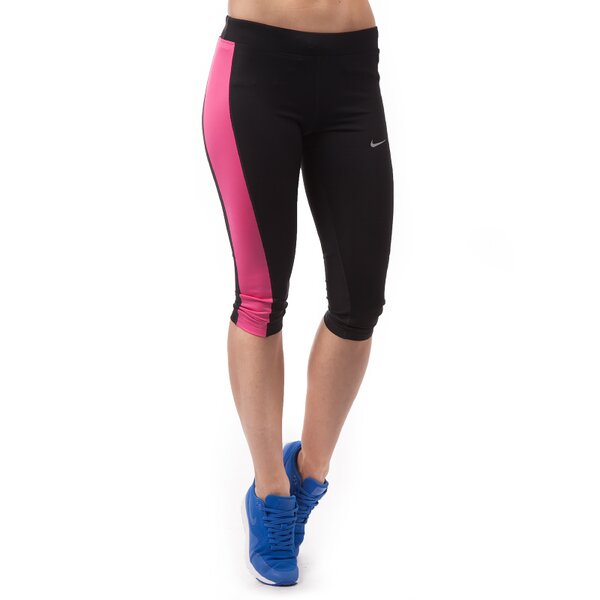 Spodnie dresowe damskie NIKE SPODNIE DF ESSENT CAPRI 645603013 kolor niebieski