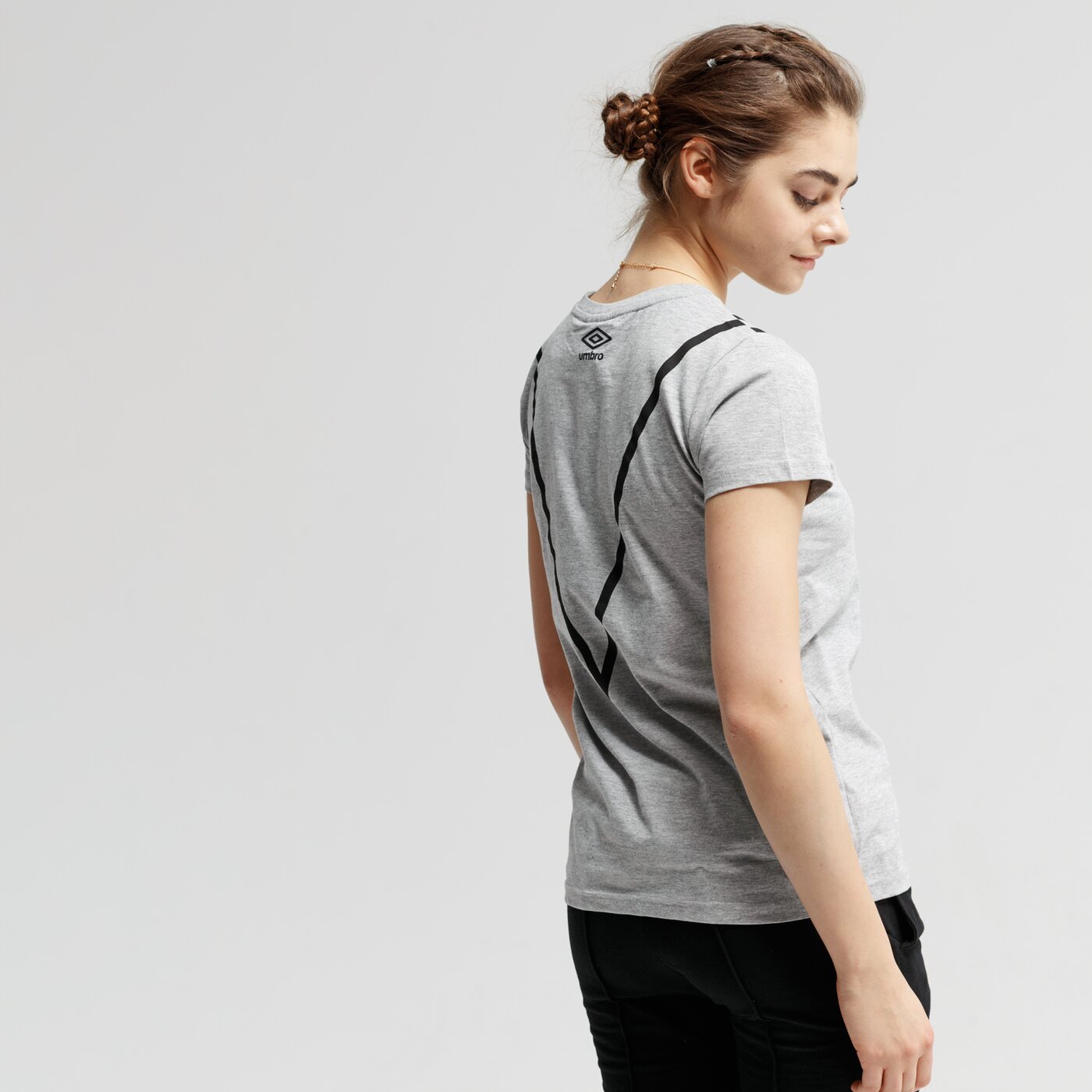 Koszulka damska UMBRO T-SHIRT SS SMILEY ul19tsd18001 kolor szary