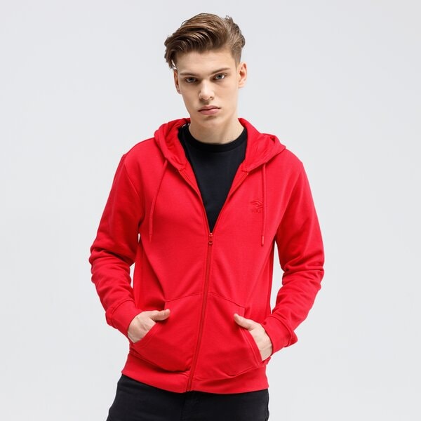 Bluza męska UMBRO BLUZA ROZPINANA Z KAPTUREM GENDO ul120blm43001 kolor czerwony